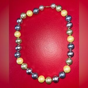 Multicolor Freshwater Pearl Strand Necklace14k Yellow Gold Closure, 18 In